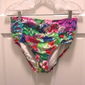 Lands’ End High Waisted Retro Floral Bikini Bottom